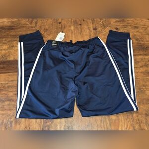 Adidas Navy & White Stripe Jogger Track Pants
